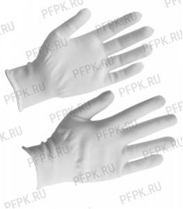 Перчатки нейлоновые Люкс Белые (KNEL0101) [10/300]