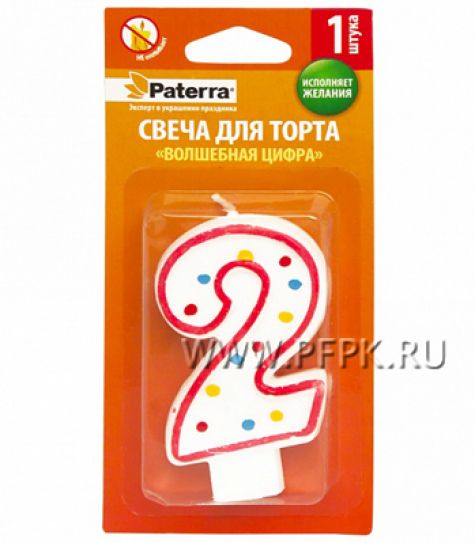 Свеча ЦИФРА PATERRA № 2 (401-505) [12/48]