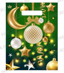 НГ БУТИК проруб. 23х30 (30 мкм) ПВД, ТИКО Мерцание золота [100/3000]