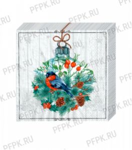 Салфетки НГ бум. BOUQUET ДОМАШНЯЯ КОЛЛЕКЦИЯ 33х33, 3-сл.,с рис. (20 листов) Сказочное украшение [12/12]