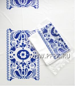 Скатерть 110х220 ПЭВД с рисунком Кайма (ассорти) [1/200]