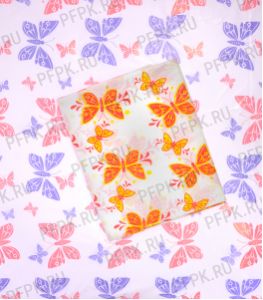 Скатерть 110х220 ПЭВД с рисунком Бабочки микс [1/200]