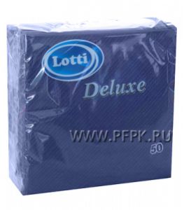 Салфетки бум. LOTTI 25х25, 1-сл. (50 листов) Deluxe Синие [18/18]