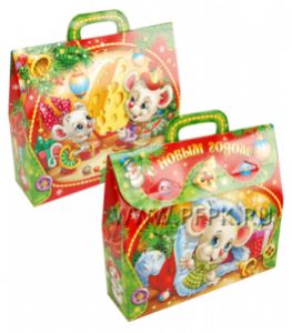 Коробка картон. 1000 гр Мышкин дом [1/120]