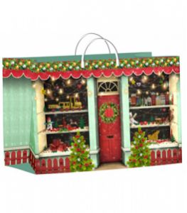 НГ СОФТПЛАСТ с пласт.ручкой 30х45 (140мкм) мяг.пластик ТИКО Новогодний магазин [1/40]