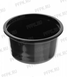 Емкость К-115 350 мл, круглая, черная, СТП (без крышки) [50/500]