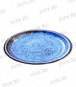 Тарелка бумажная 230 мм Керамика синяя [50/500]