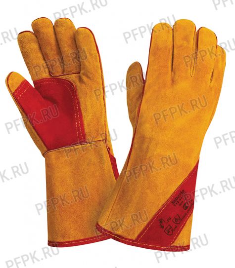 Краги спилковые комбинированные [120/120]