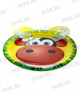 Тарелка бумажная 180 мм Божья коровка [500/500]