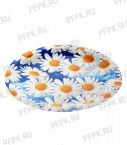 Тарелка бумажная 180 мм Ромашки [500/500]