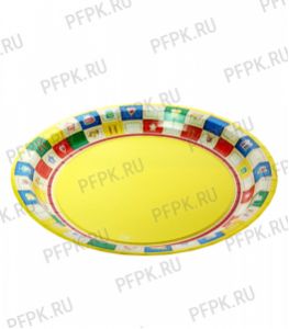 Тарелка бумажная 180 мм Пикник [500/500]