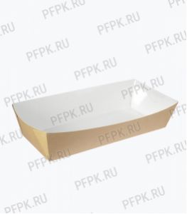 Лоток бум. для хот-дога 165х70мм h40мм крафт ECO HD DoECO [50/800]