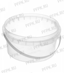 Ведро 0,57л прозрачное, д-р 131мм БЕЗ РУЧКИ (без крышки) [1/364]