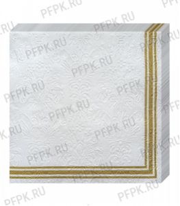 Салфетки бум. DESNA BOUQUET 33х33, 3-сл.,с рис. (16 листов) Барокко Золотая рамка [12/12]