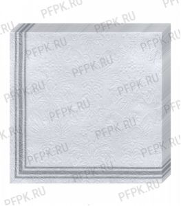 Салфетки бум. DESNA BOUQUET 33х33, 3-сл.,с рис. (16 листов) Барокко Серебряная рамка [12/12]