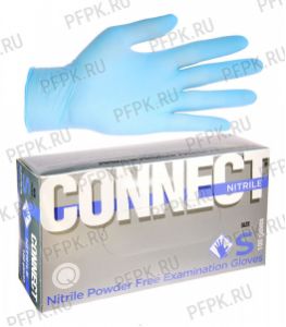 Перчатки нитриловые ЧЗ CONNECT (уп. 100шт./50пар) S (NITRILE) [1/10]