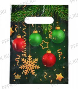 НГ БУТИК проруб.19х25 (30 мкм) ПВД, ТИКО Золотая снежинка [100/3000]