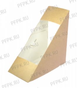 Коробка бум. для сэндвичей (для 4-х шт) крафт ECO SANDWICH 60 DoECO [50/800]