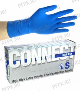 Перчатки латексные ЧЗ CONNECT HIGH RISK (Хай риск) S [25/250]