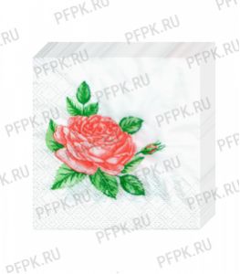 Салфетки бум. DESNA BOUQUET 20х20, 2-сл. (250 листов) Прекрасная роза [6/6]