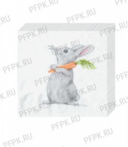 Салфетки бум. BOUQUET 20х20, 2-сл. (30 листов) Кролик и морковка [26/26]