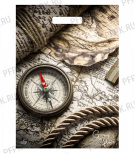 ГРЕЙ ГЛОСС, вырубная ручка 31,5х43 (50мкм) ПВД, ТИКО Карта [50/500]