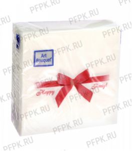 Салфетки НГ бум. DESNA BOUQUET 20х20, 2-сл. (30 листов) Подарок бордовый [26/26]
