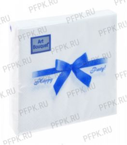 Салфетки НГ бум. DESNA BOUQUET 20х20, 2-сл. (30 листов) Подарок синий [26/26]