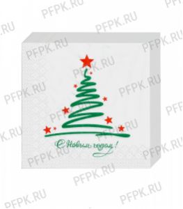 Салфетки НГ бум. DESNA BOUQUET 20х20, 2-сл. (30 листов) С новым годом! [26/26]
