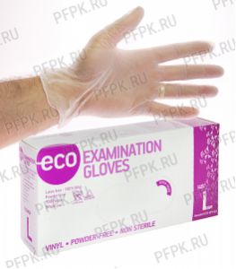 Перчатки виниловые ЧЗ ECO EXAMINATION GLOVES (уп. 100шт./50пар) L (VPF 003) [1/10]