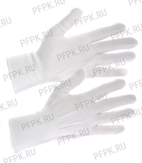 Перчатки нейлоновые Белые [12/1200]