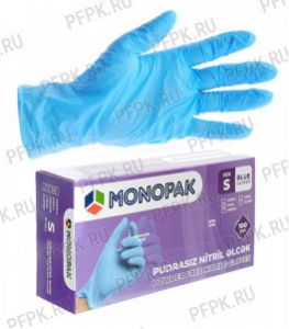 Перчатки нитриловые MONOPAK (уп. 100шт./50пар) S [1/20]