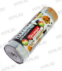 Мешки д/м 90л с завязками РОМАШКА ПРЕМИУМ [рул.10шт] ПВД 75х85 ПЗВ90/10/12С [1/12]