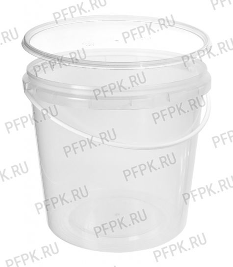 Ведро 2л прозрачное (с крышкой) [1/90]