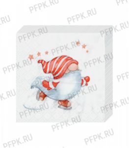 Салфетки НГ бум. DESNA BOUQUET 20х20, 2-сл. (250 листов) Веселый человечек [6/6]