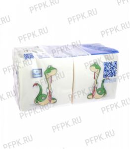 Салфетки НГ бум. DESNA BOUQUET 20х20, 2-сл. (250 листов) Удавчик в галстуке [6/6]