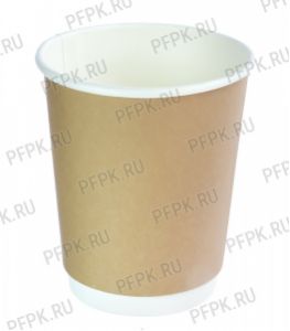 Стакан 250 мл бумажный 2-х сл. КРАФТ [20/400]