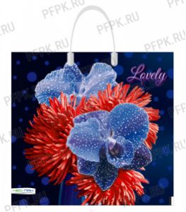 Пакет с пласт.руч. ФОТОПЕЧАТЬ 37х35 (90 мкм) Цветочная фантазия [5/100]