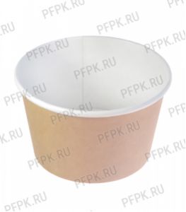 Емкость бум. круг. 500 мл, D-121 мм, КРАФТ [50/500]