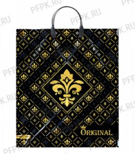 Пакет с пласт.руч. ФОТОПЕЧАТЬ 38х44 (90 мкм) Голд [5/100]