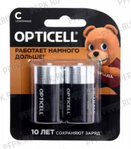 Батарейки OPTICELL LR14 (C) алкалин (блистер 2 шт) [2/20]