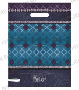 ВЕЛЬВЕТ, вырубная ручка, 30х40 (60мкм) ПВД Вельвет декор [25/1000]