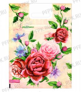 ВЕЛЬВЕТ, вырубная ручка, 30х40 (60мкм) ПВД Ренессанс [25/1000]