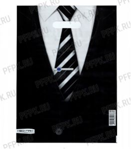 ВЕЛЬВЕТ, вырубная ручка, 30х40 (60мкм) ПВД Галстук [25/1000]