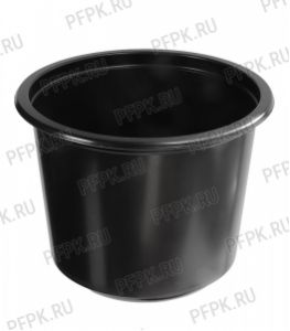Емкость Д-115 500 мл, круглая, ДП (без крышки) Черная [50/500]