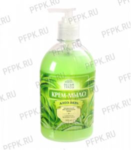 Крем-мыло Русские Травы 500 мл с дозатором Алоэ-Вера (К-11-16) [1/12]