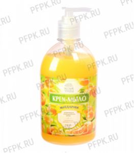 Крем-мыло Русские Травы 500 мл с дозатором Мандарин (К-11-21) [1/12]