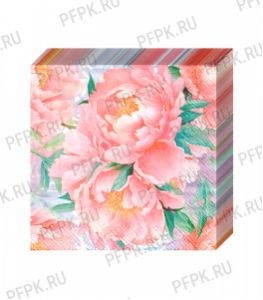 Салфетки бум. GRAND PERO DELUXE 33х33, 3-сл.,с рис. (20 листов) Розовый туман [12/12]