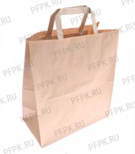 Пакет бум. с плос. руч. 280х150х320, крафт [1/250]