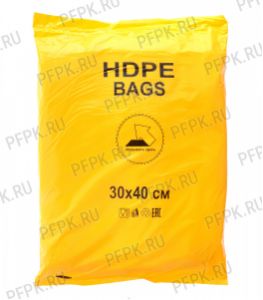 30х40 евро HDPE, ЖЕЛТАЯ ПАЧКА ЧЕРНЫЕ БУКВЫ (упак.) [1/10]